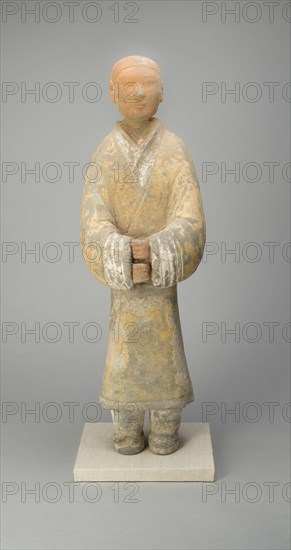 Female Attendant (Tomb Figurine), Western Han dynasty (206 B.C.-A.D. 9), c. 2nd century B.C. Creator: Unknown.