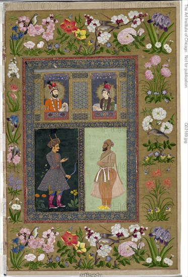 St. Petersburg Album, top left: Iran, c. 1740; top right: Iran, c. 1748; bottom left: India, 18th... Creator: Unknown.