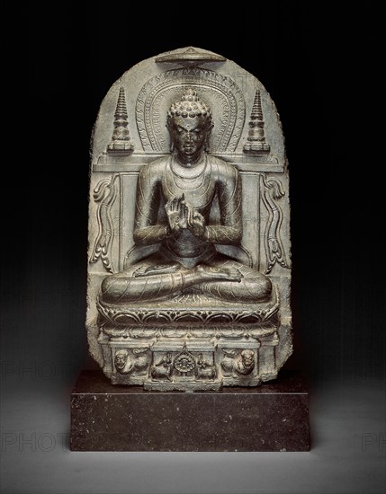 Buddha Giving the First Sermon (Dharmachakrapravartanamudra), late 10th/early 11th cent. Creator: Unknown.