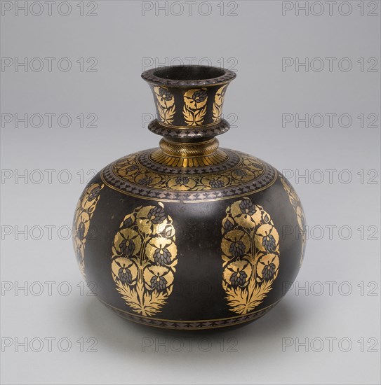 Globular Huqqa Base with Floral Design, 19th century. Creator: Unknown.