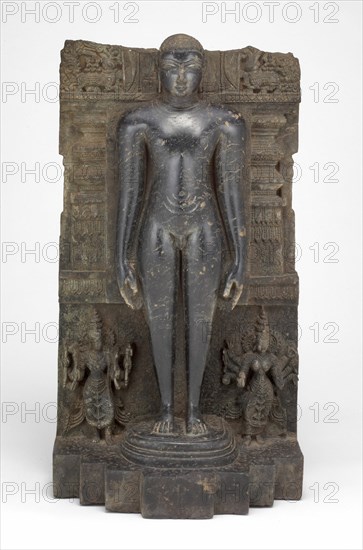 Jaina Tirthankara Chandraprabha Standing in Meditation (Kayotsarga), 12th century. Creator: Unknown.