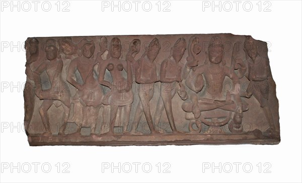 Fragment of a Temple Doorway Lintel, Chandella period, c. 11th century. Creator: Unknown.