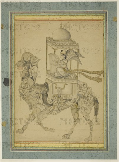 Angel (Peri) Riding a Composite Camel, c. 1700. Creator: Unknown.