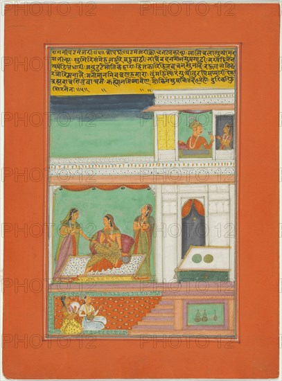 Ragini Patmanjari, Page from a Jaipur Ragamala Set, 1750/70. Creator: Unknown.