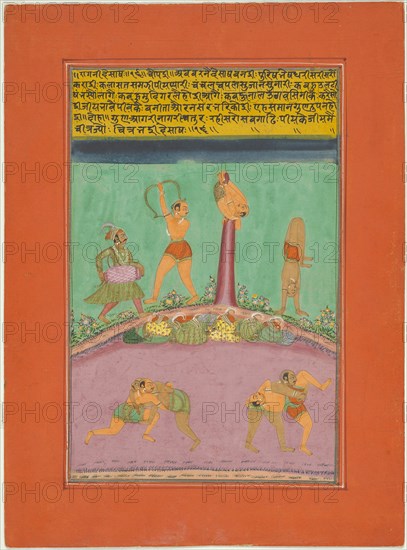 Ragini Desakh, Page from a Jaipur Ragamala Set, 1750/70. Creator: Unknown.