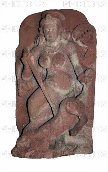 Goddess Durga Slaying the Buffalo Demon (Mahishasuramardini), 5th/6th century. Creator: Unknown.
