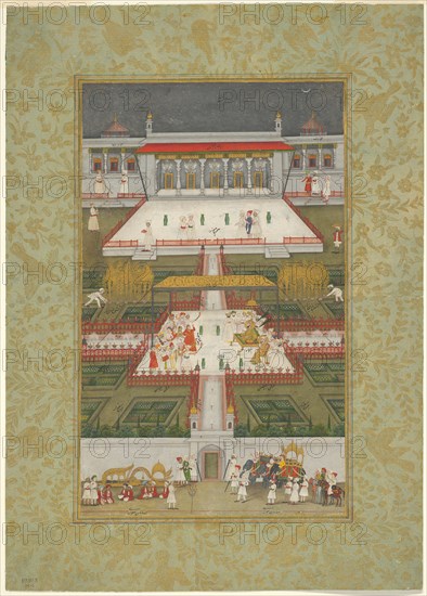 Ruler Entertained by Dancers in a Paradise Garden, Late 18th century. Creator: Unknown.