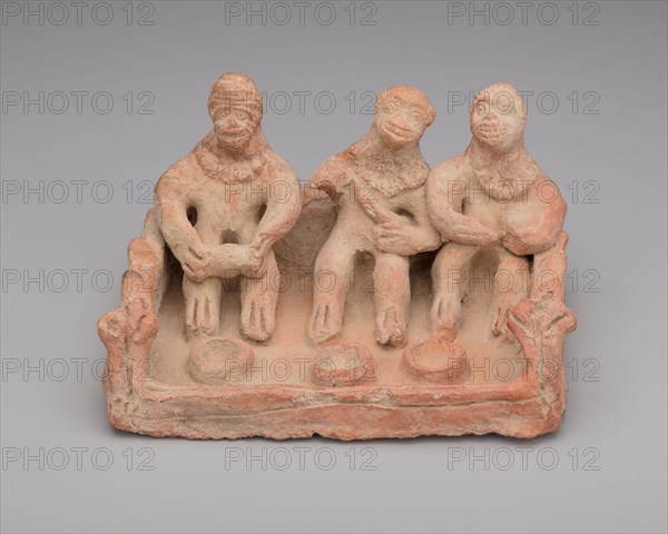 Votive Tank Shrine with Three Monkey Musicians, 1st/2nd century. Creator: Unknown.