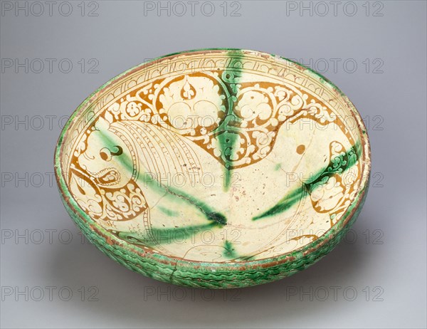 Bowl with Lioness, 12th/13th century. Creator: Unknown.