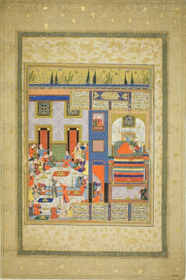 The Wedding Night of Anushirvan and the Khaqan's Daughter (from a copy of Firdausi's..., c.1560/1570 Creator: Unknown.