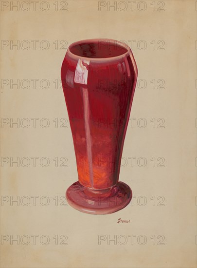 Vase (Opaque Glass), c. 1936. Creator: Robert Stewart.