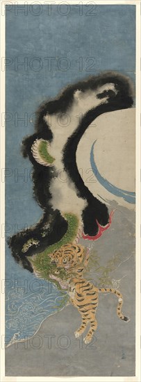 Dragon and tiger, c. 1780. Creator: Isoda Koryusai.