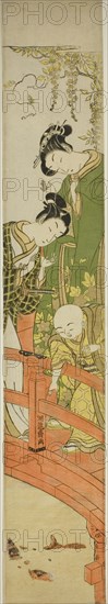 Feeding the Carp at Kameido, c. 1771. Creator: Isoda Koryusai.