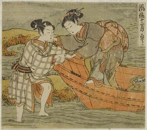 The Third Month (Hanamizuki), from the series "Fashionable Twelve Months..., c. 1770/72. Creator: Isoda Koryusai.