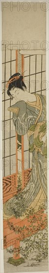 Eavesdropping, c. 1773. Creator: Isoda Koryusai.