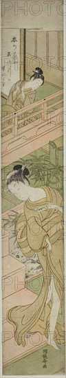 Attracting her attention, c. 1771. Creator: Isoda Koryusai.