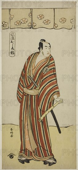 The Actor Matsumoto Koshiro IV as An no Heibei in the Play Edo no Fuji Wakayagi Soga..., c. 1789. Creator: Katsukawa Shunko.