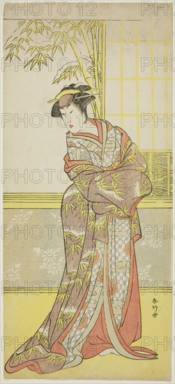 The Actor Sanogawa Ichimatsu III in a Female Role, Possibly Masago Gozen in the Play..., c. 1788. Creator: Katsukawa Shunko.