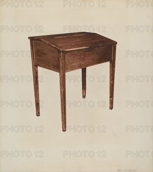 Desk, c. 1938. Creator: Arthur Stewart.