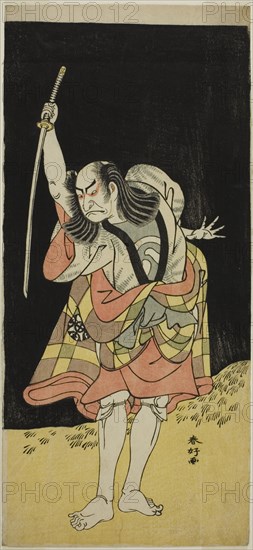 The Actor Nakamura Nakazo I as Ippei (?) in the Play Koi Nyobo Somewake Tazuna (?)..., c. 1778. Creator: Katsukawa Shunko.