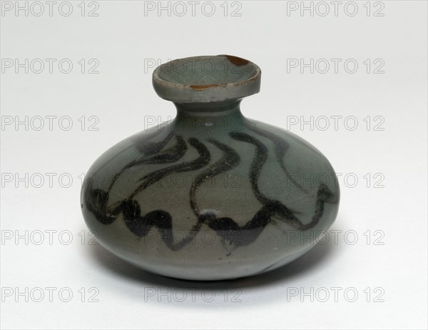 Oil Bottle with Scrollwork, Korea, Goryeo dynasty (918-1392), mid-12th century. Creator: Unknown.