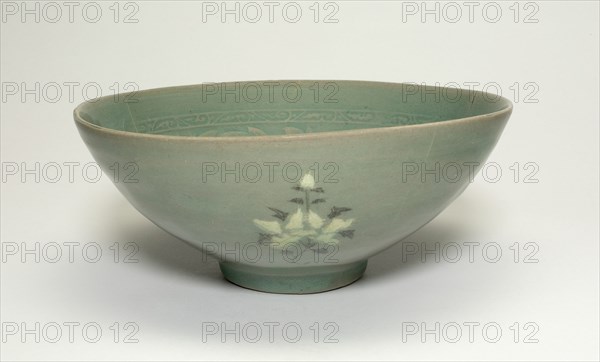 Bowl with Stylized Peonies, Korea, Goryeo dynasty (918-1392), 12th century. Creator: Unknown.