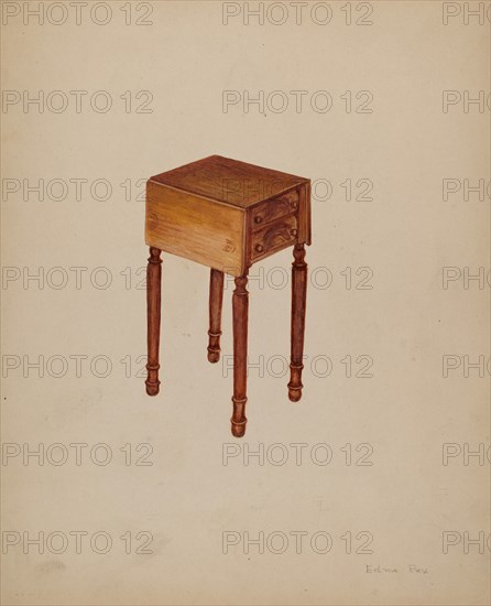 Sewing-table, 1935/1942. Creator: Edna C. Rex.