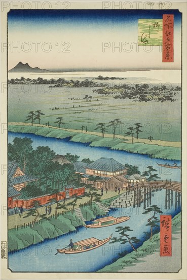 Yanagishima, from the series "One Hundred Famous Views of Edo (Meisho Edo hyakkei)", 1857. Creator: Ando Hiroshige.