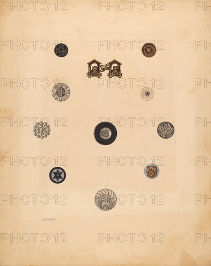 Buttons, 1937. Creator: Isidore Steinberg.