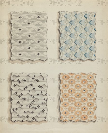 Fabric Swatches, 1935/1942. Creator: Robert Stewart.