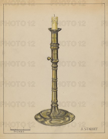 Candlestick, c. 1936. Creator: Jack Staloff.