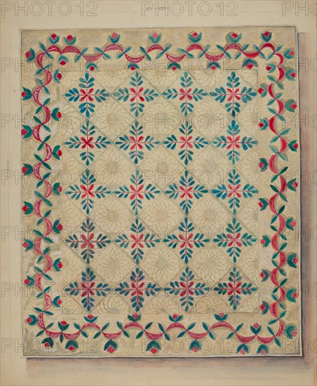 Patchwork Quilt, c. 1936. Creator: Ella Josephine Sterling.