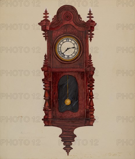 Clock, c. 1936. Creator: Florence Stevenson.
