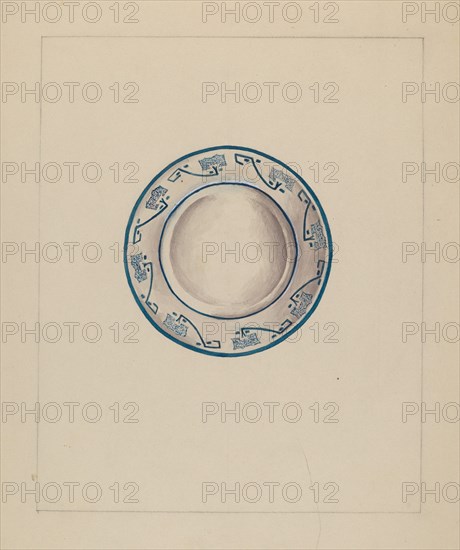 Cup Plate, c. 1936. Creator: Florence Stevenson.