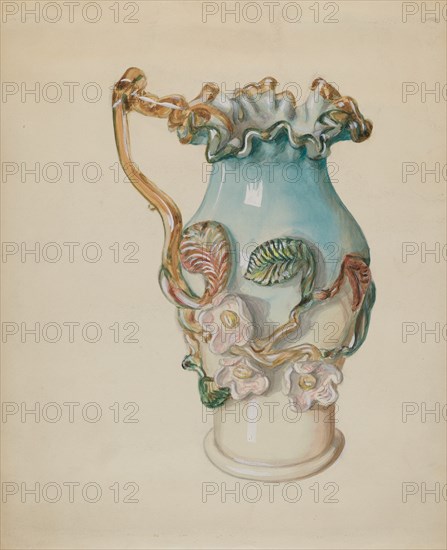 Ornamental Blue Pitcher, c. 1936. Creator: Robert Stewart.