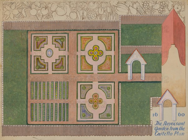 Peter Stuyvesant Garden, c. 1936. Creator: George Stonehill.