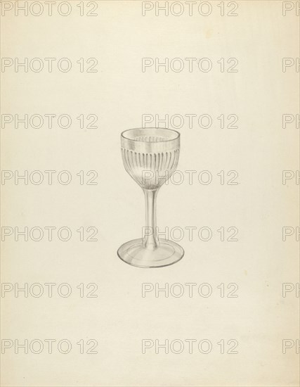 Wine Glass, c. 1937. Creator: Isidore Steinberg.