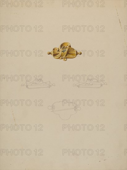 Brooch, c. 1937. Creator: Isidore Steinberg.