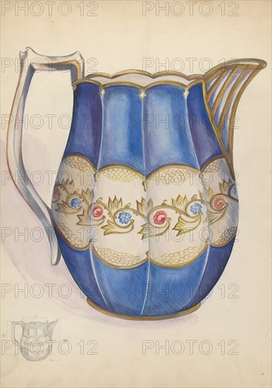 Pitcher, c. 1937. Creator: Ella Josephine Sterling.