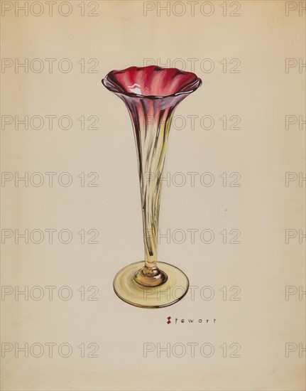 Vase (Morning Glory), c. 1937. Creator: Robert Stewart.