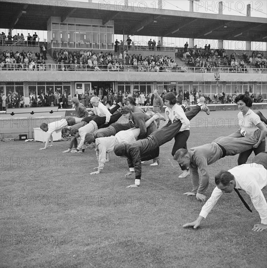 Copthall Stadium, Hendon, Barnet, London, 25/06/1966. Creator: John Laing plc.