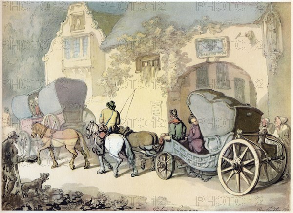 Posting in Germany, c1780-1825.  Creator: Thomas Rowlandson.