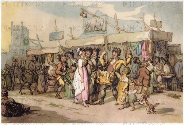 The fair near the village church, c1780-1825. Creator: Thomas Rowlandson.