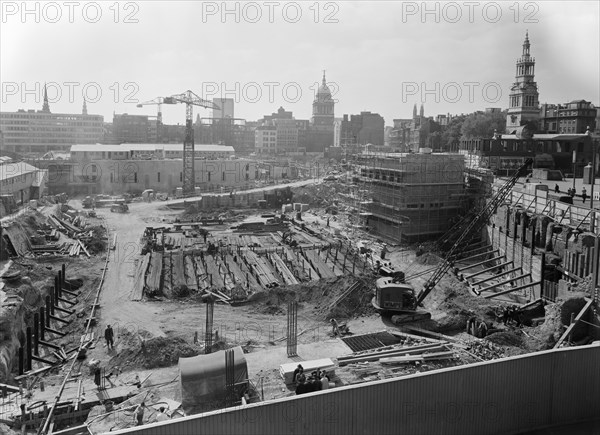 Paternoster Square, City of London, 04/06/1962. Creator: John Laing plc.