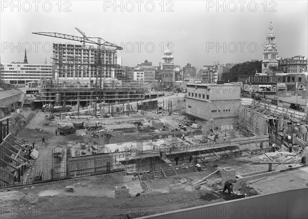 Paternoster Square, City of London, 03/09/1962. Creator: John Laing plc.