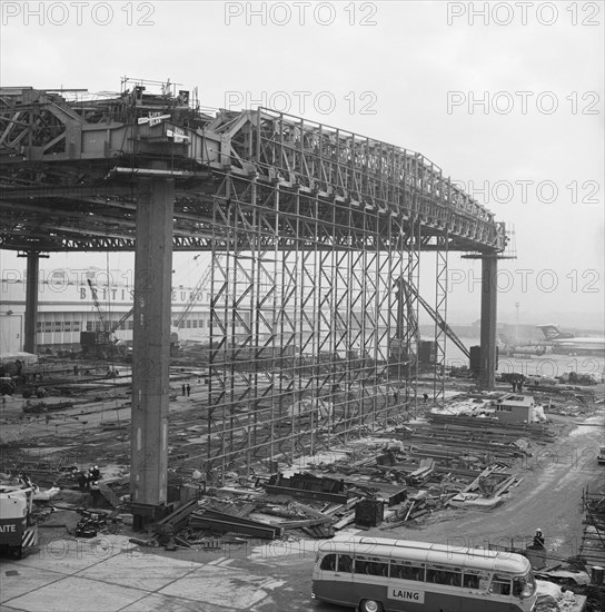 Heathrow Airport, BEA Servicing Hangar, Heathrow, Hillingdon, London, 15/12/1970. Creator: John Laing plc.