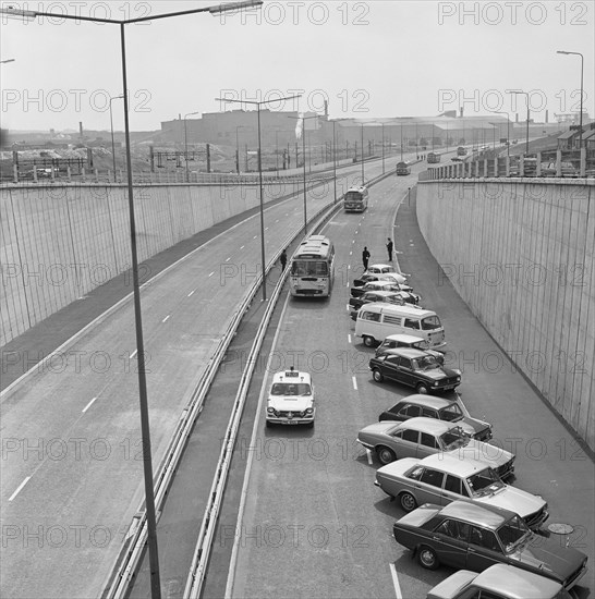 A500, Newcastle-under-Lyme, Staffordshire, 27/06/1973. Creator: John Laing plc.