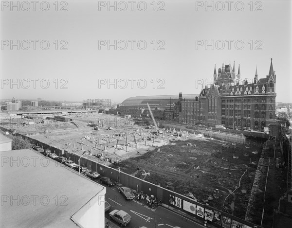 British Library, Euston Road, St Pancras, Camden, London, 26/10/1984. Creator: John Laing plc.