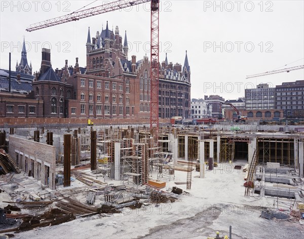 British Library, Euston Road, St Pancras, Camden, London, 12/06/1986. Creator: John Laing plc.