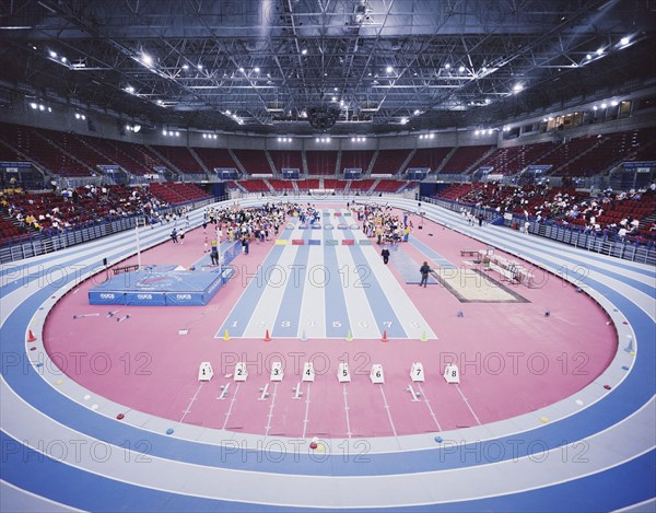 National Indoor Arena, King Edwards Road, Birmingham, 02/11/1992. Creator: John Laing plc.